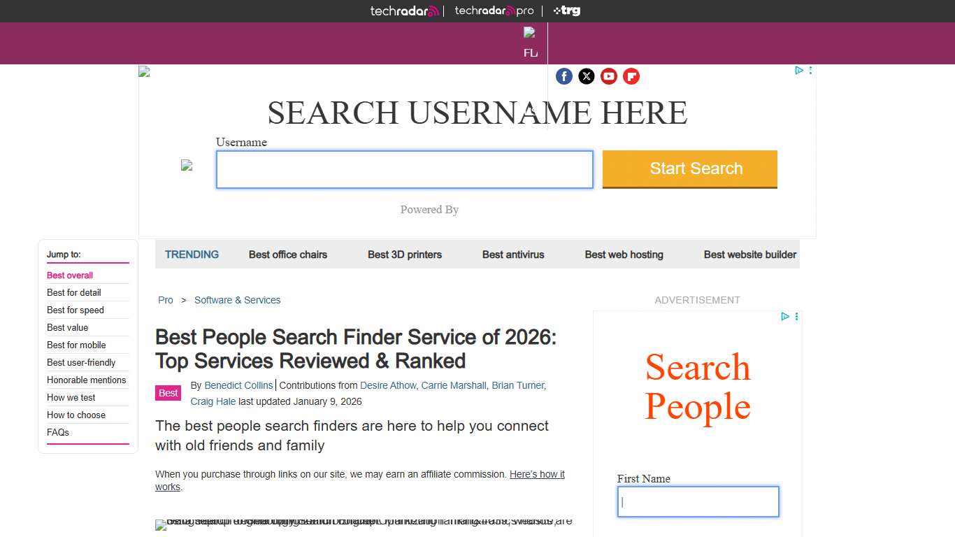 Best people search finder service of 2026: reviewed, ranked and rated TechRadar